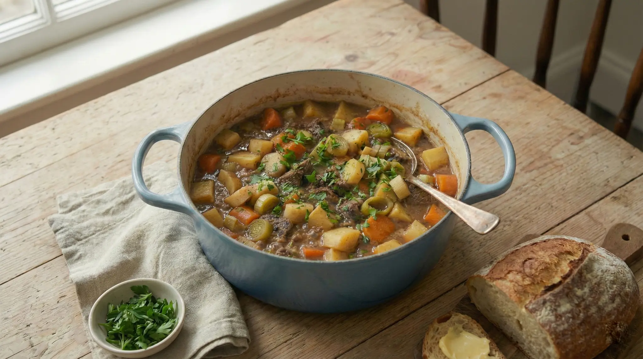 Traditional Norwegian Lapskaus (Beef & Root Vegetable Stew)